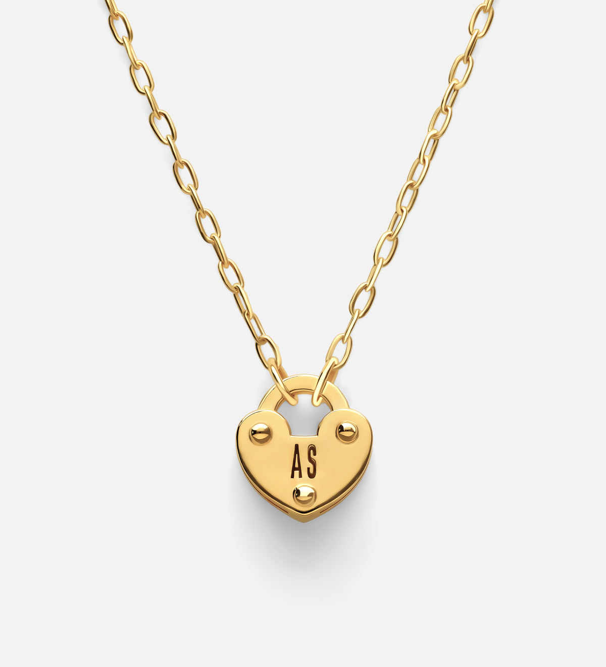 Heart Lock Necklace in 18K Gold Plating on 925 Silver - Ash & Harry