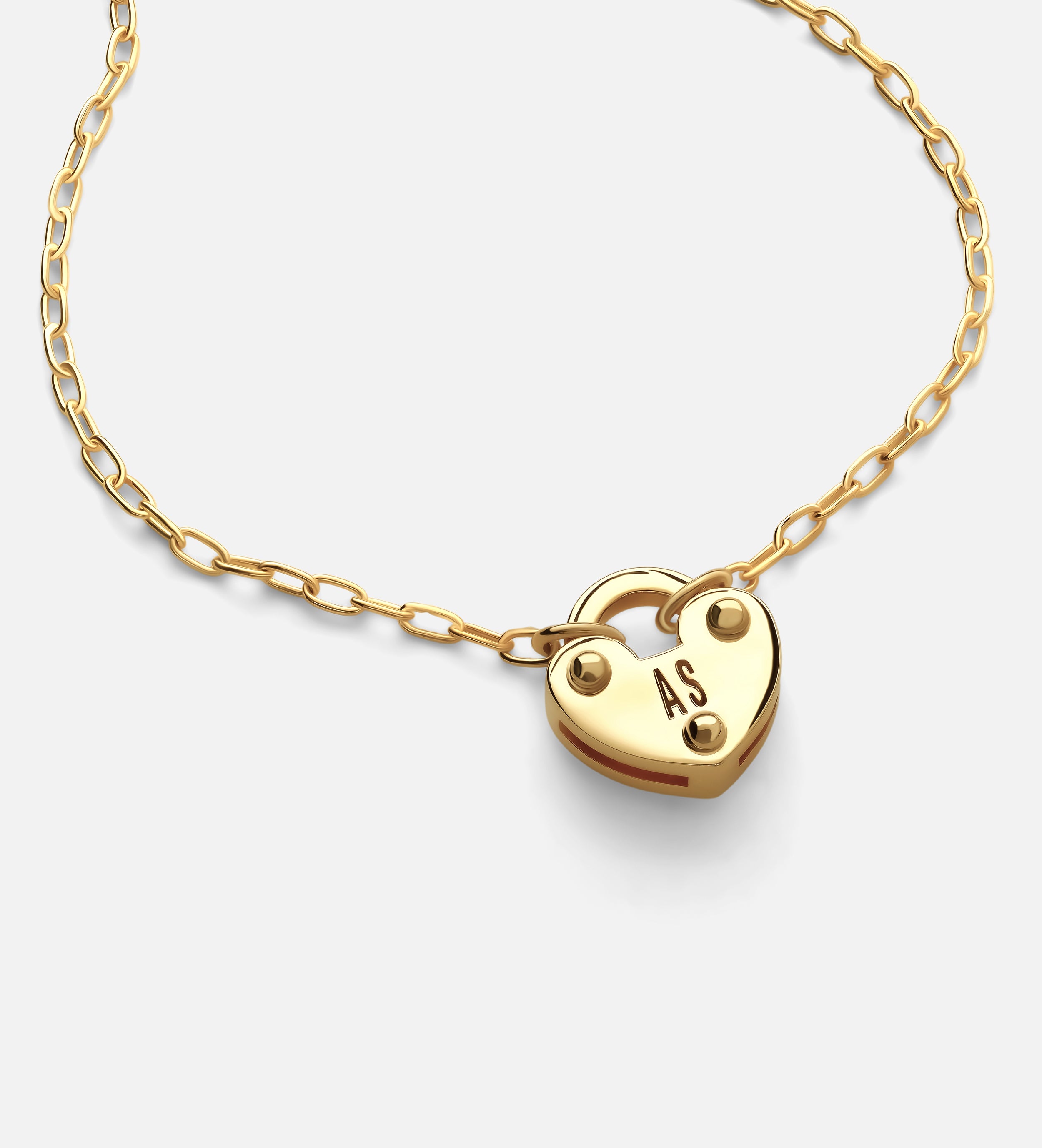 Heart Lock Necklace in 18K Gold Plating on 925 Silver - Ash & Harry