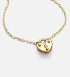 Heart Lock Necklace in 18K Gold Plating on 925 Silver - Ash & Harry