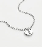 Heart Lock Necklace in Rhodium Plating on 925 Silver - Ash & Harry