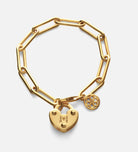 Heart Lock Bracelet in 18K Gold Plating on 925 Silver - Ash & Harry