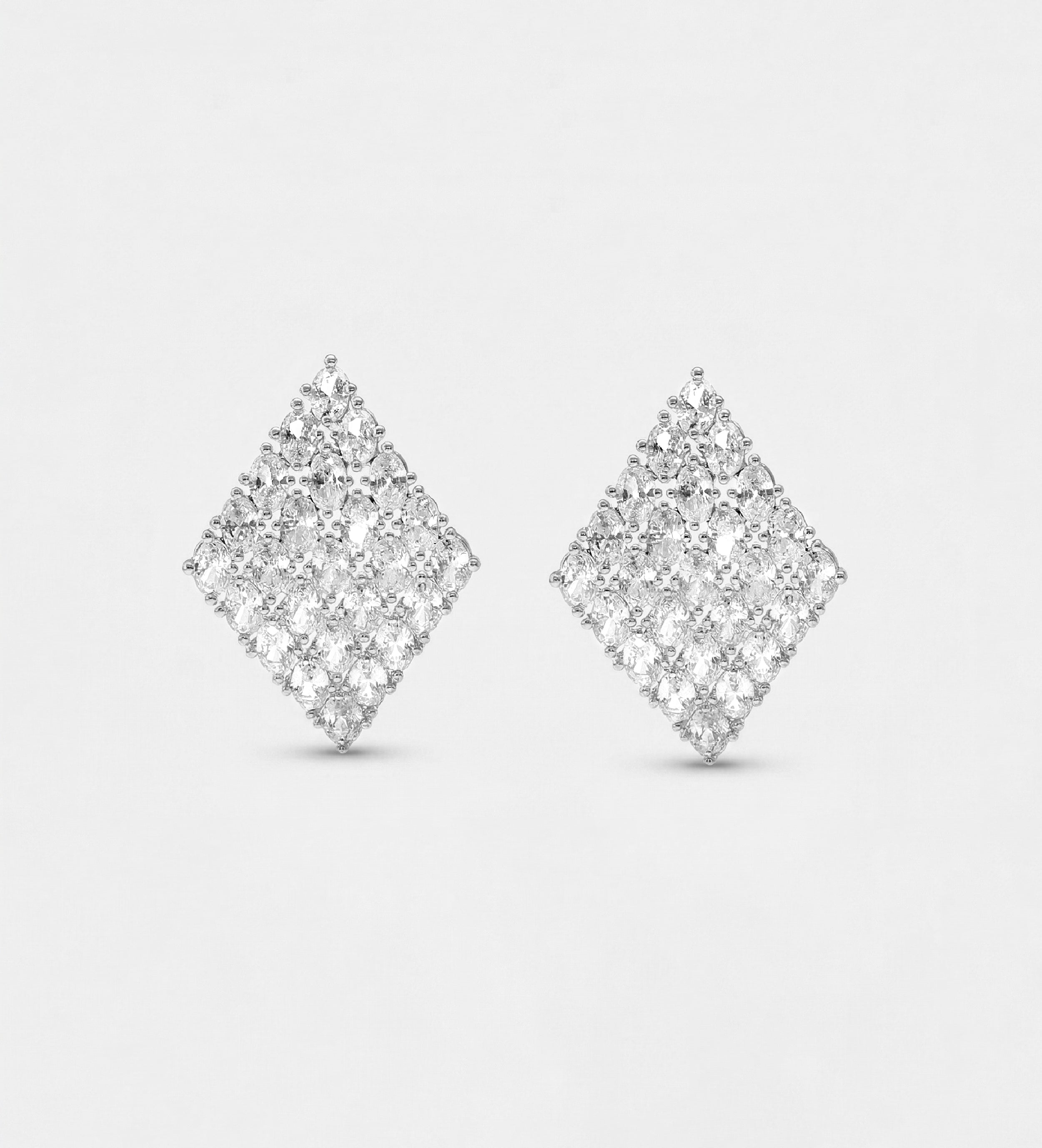 Ice Grid Diamond Earrings With High Quality Simulated Diamonds - Ash & Harry