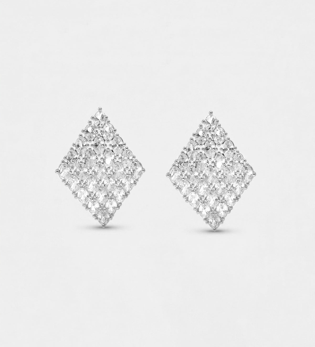 Ice Grid Diamond Earrings With High Quality Simulated Diamonds - Ash & Harry