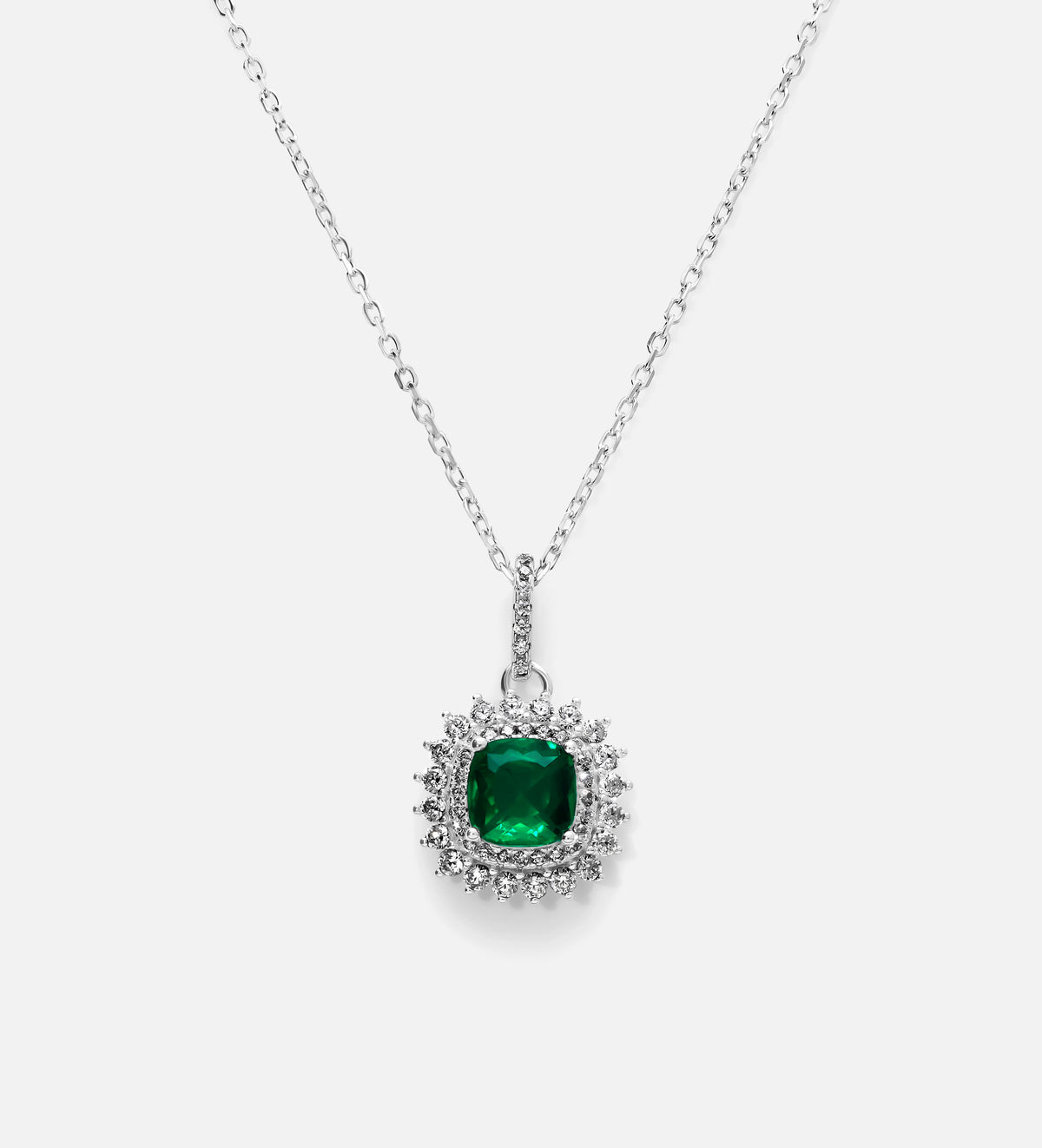 Imperial Emerald Crown Full Set in 925 Silver High Quality Simulated Diamonds and Crafted Emerald Stones - 3 Items - Ash & Harry