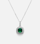 Imperial Emerald Crown Full Set in 925 Silver High Quality Simulated Diamonds and Crafted Emerald Stones - 3 Items - Ash & Harry