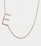 Large Initial Necklace in 18K Rose Gold Plating on 925 Silver - Ash & Harry