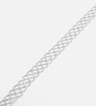 Lucia Italian Lattice Chain Bracelet in Rhodium Plating on 925 Silver - Ash & Harry