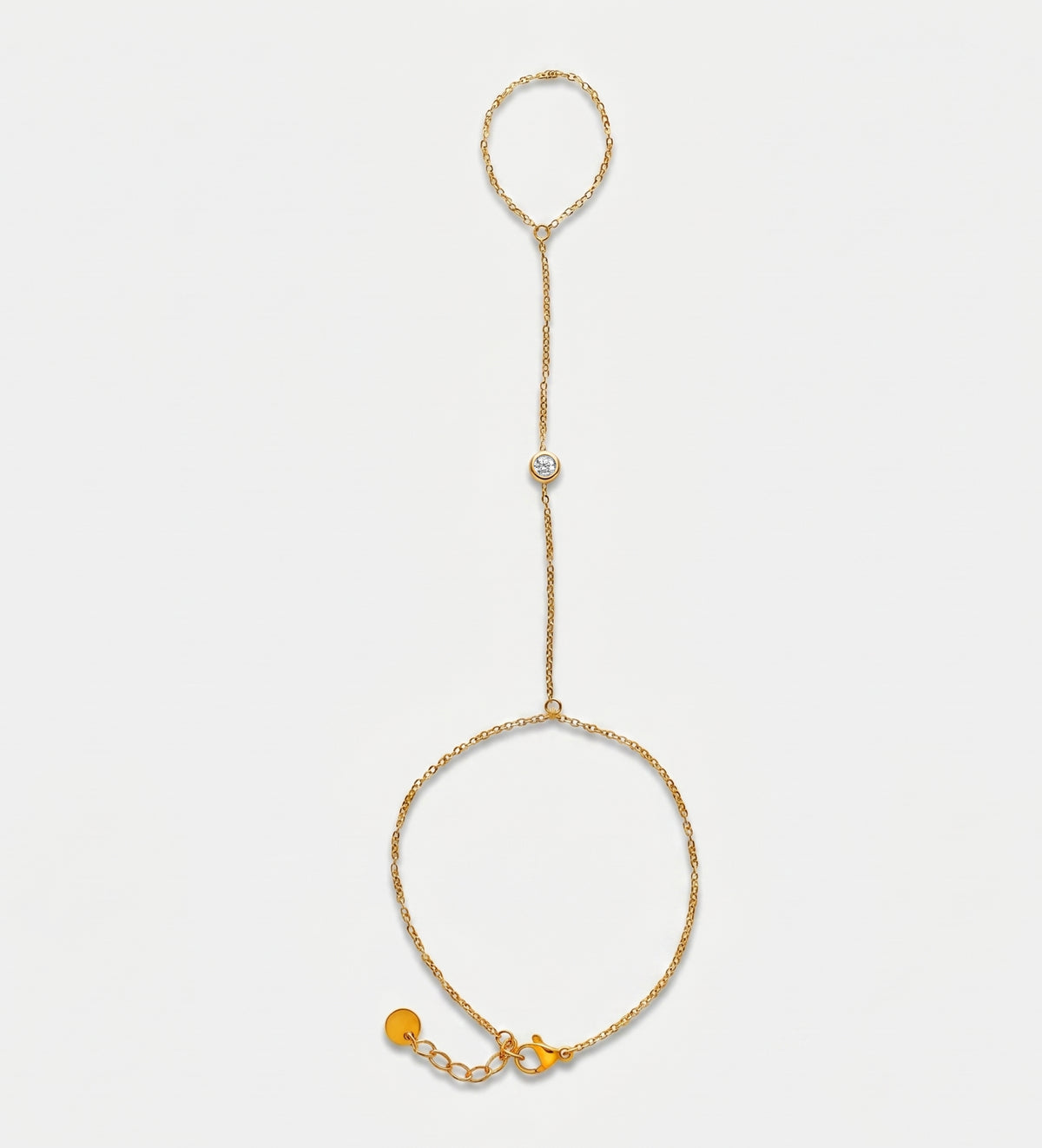 Lumi Dot Hand Chain Gold With High Quality Simulated Diamonds - Ash & Harry