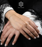 Lumi Dot Hand Chain Gold With High Quality Simulated Diamonds - Ash & Harry