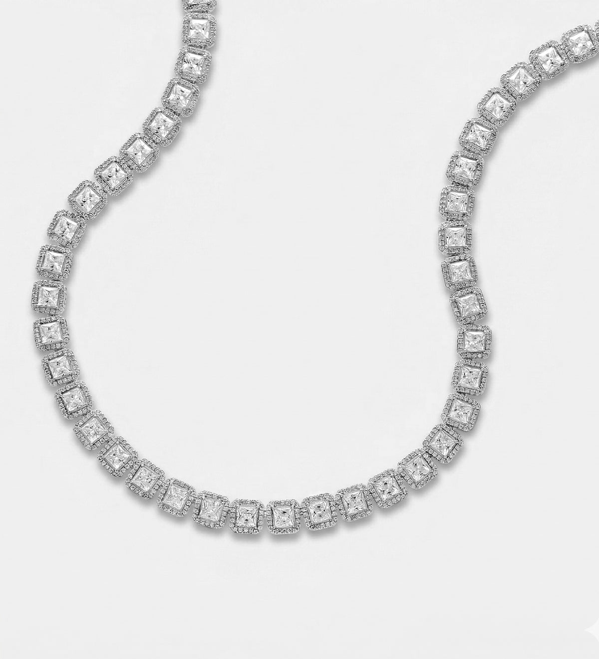 Lumi Pixel Tennis Necklace With High Quality Simulated Diamonds - Ash & Harry