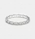 Luminous Stack Ring in 92.5 Silver with High - Quality Simulated Diamonds - Ash & Harry