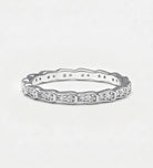 Luminous Stack Ring in 92.5 Silver with High - Quality Simulated Diamonds - Ash & Harry
