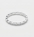 Luminous Stack Ring in 92.5 Silver with High - Quality Simulated Diamonds - Ash & Harry