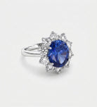 Majestic Sapphire Ring in 925 Silver High Quality Simulated Diamonds and Sapphire Stone - Ash & Harry