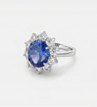 Majestic Sapphire Ring in 925 Silver High Quality Simulated Diamonds and Sapphire Stone - Ash & Harry