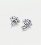 Majestic Sapphire Studs in 925 Silver High Quality Simulated Diamonds and Sapphire Stones - Ash & Harry
