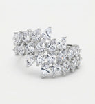 Marquise Bloom Ring In 925 Silver High Quality Simulated Diamonds - Ash & Harry