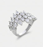 Marquise Bloom Ring In 925 Silver High Quality Simulated Diamonds - Ash & Harry