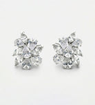 Marquise Cluster Earrings in 925 Silver with High - Quality White Simulated Diamonds - Ash & Harry