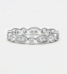 Marquise Link Ring 925 Silver in High Quality Simulated Diamonds - Ash & Harry
