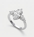 Marquise Trilogy Ring in 925 Silver with High - Quality White Simulated Diamonds - Ash & Harry