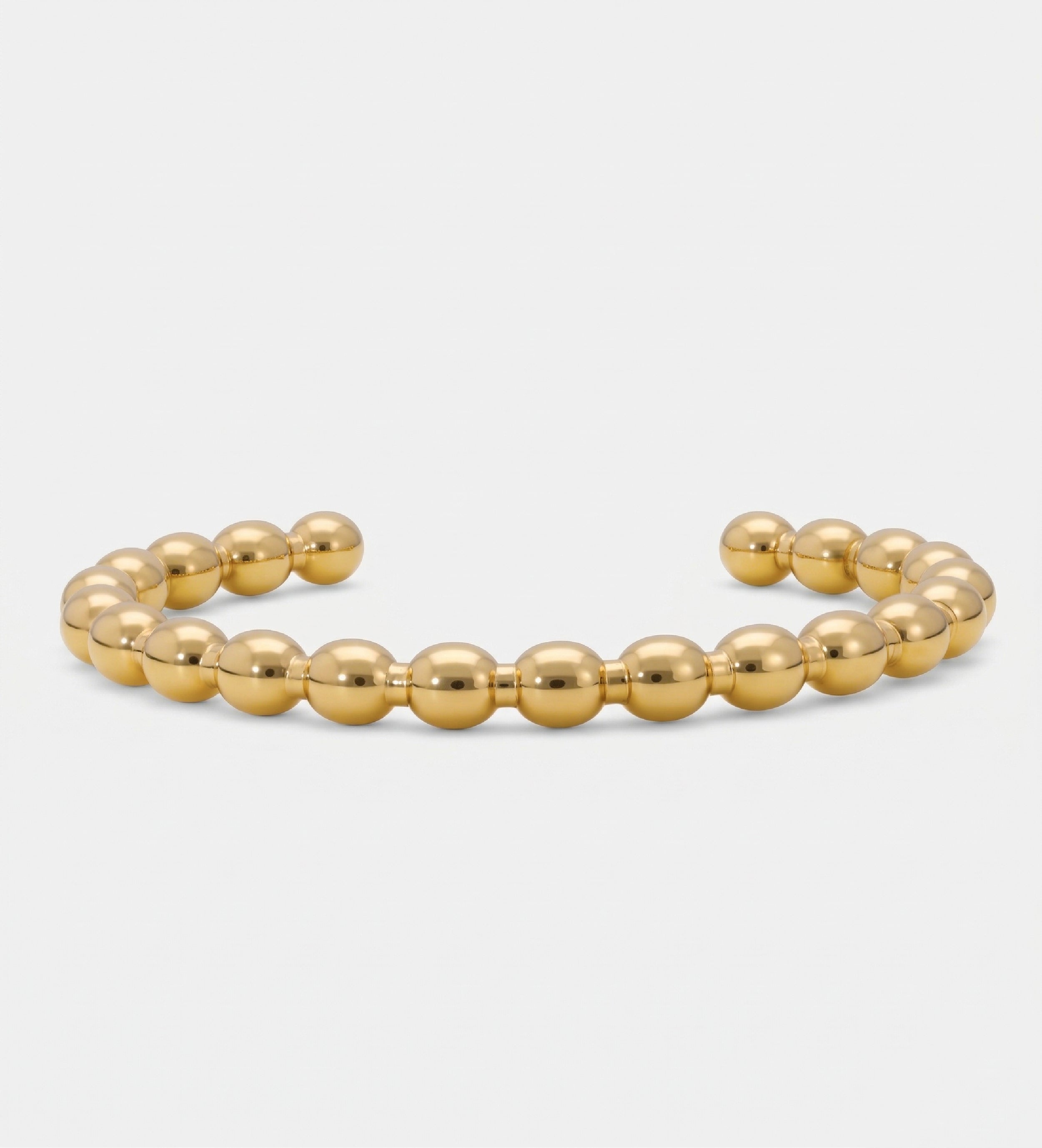 Modern Beaded Gold Cuff - Ash & Harry