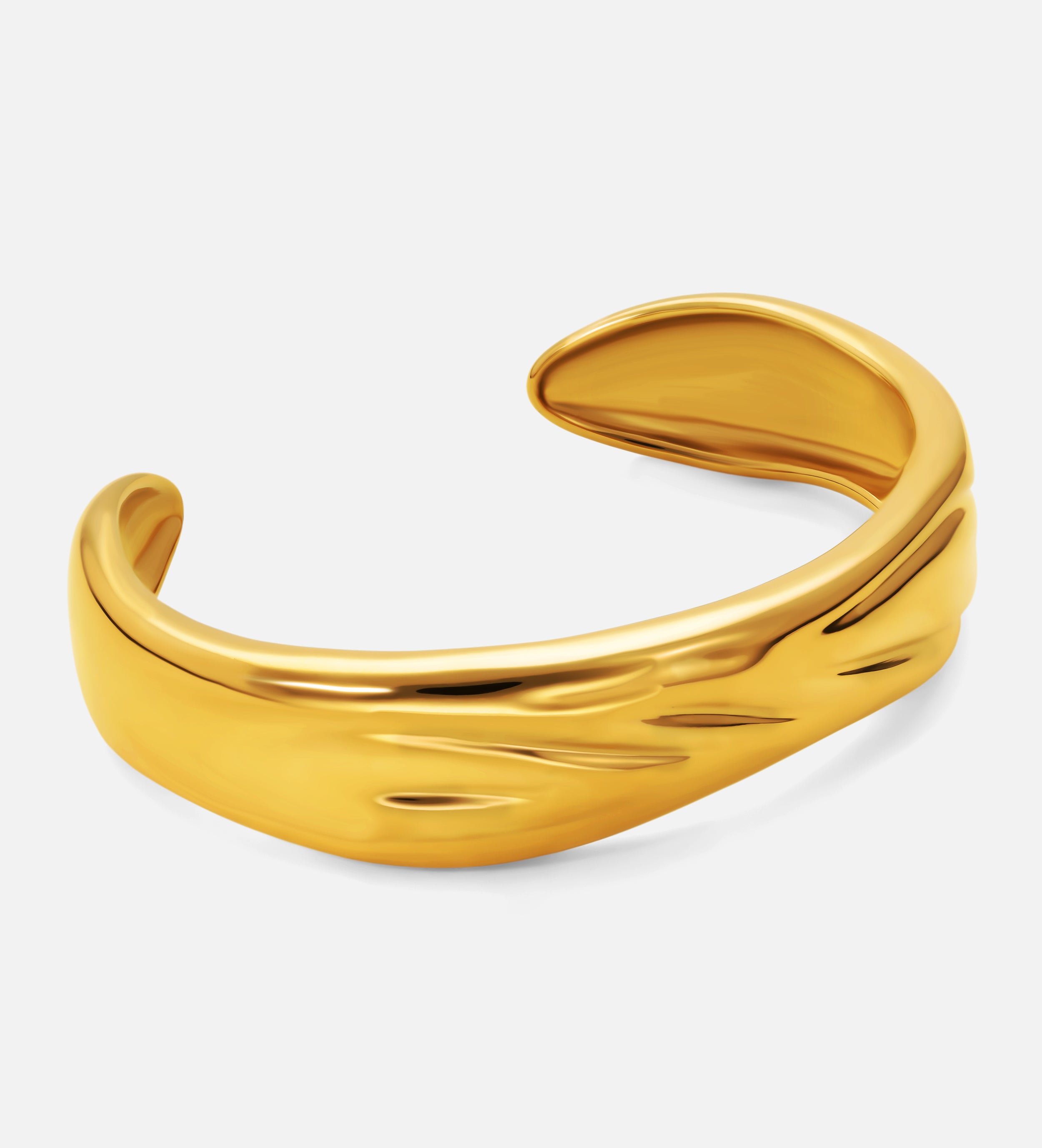 Molten Wave Gold Cuff - Ash & Harry