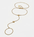 Najma Hand Chain in Gold With High Quality Simulated Diamonds - Ash & Harry
