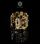 Nefra Gilded Collar Set in High Quality Simulated Diamonds Rhodium Plated - Ash & Harry