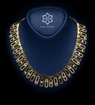 Nefra Gilded Collar Set in High Quality Simulated Diamonds Rhodium Plated - Ash & Harry