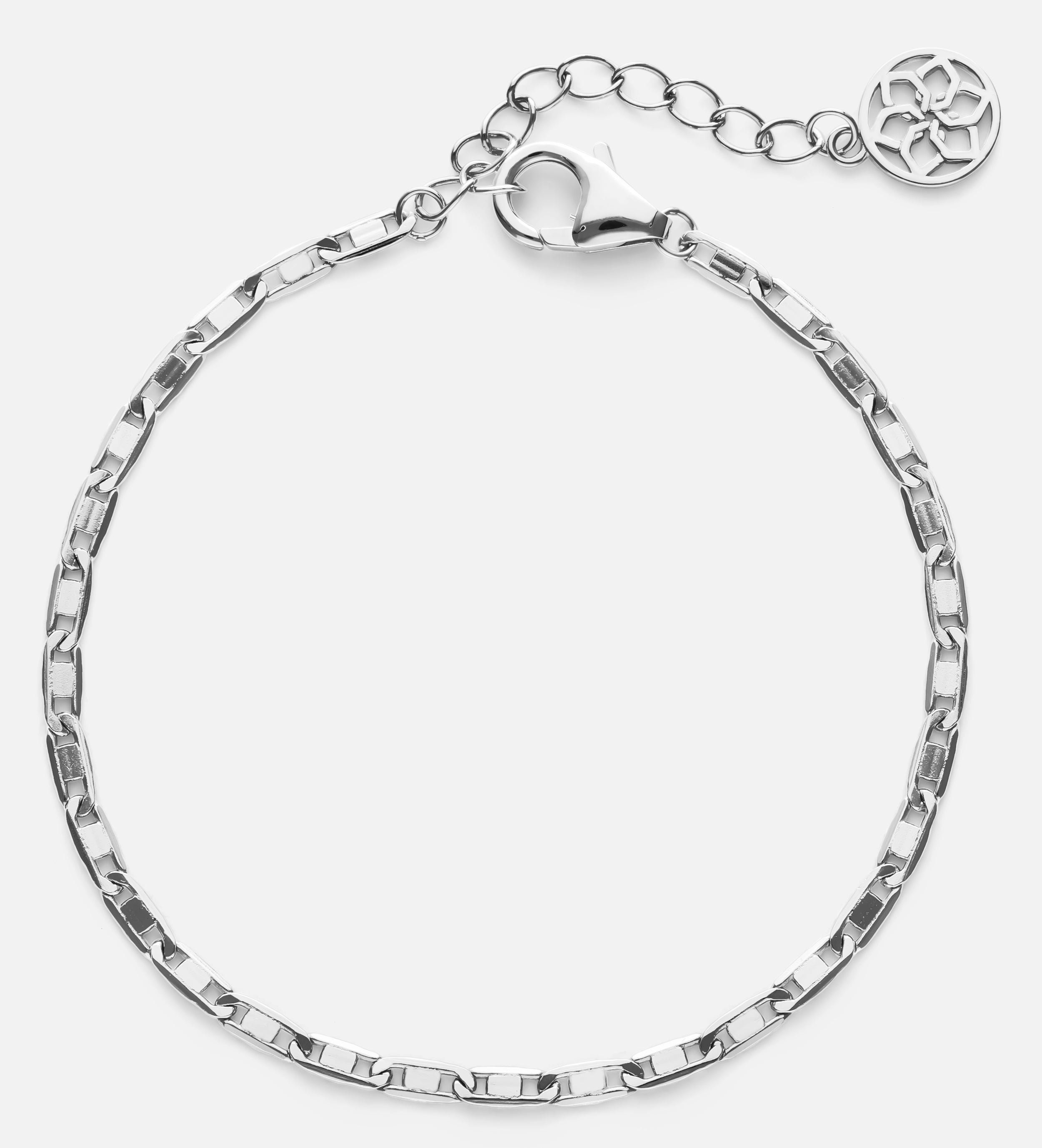 Anchor Chain Bracelet in Rhodium Plating on 925 Silver - Ash & Harry