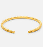 Artisan Hammered Cuff Bracelet in 18k Gold Plating on 925 Silver - Ash & Harry