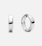 Bold Medium Hoops in Rhodium Plating on 925 Silver - Ash & Harry