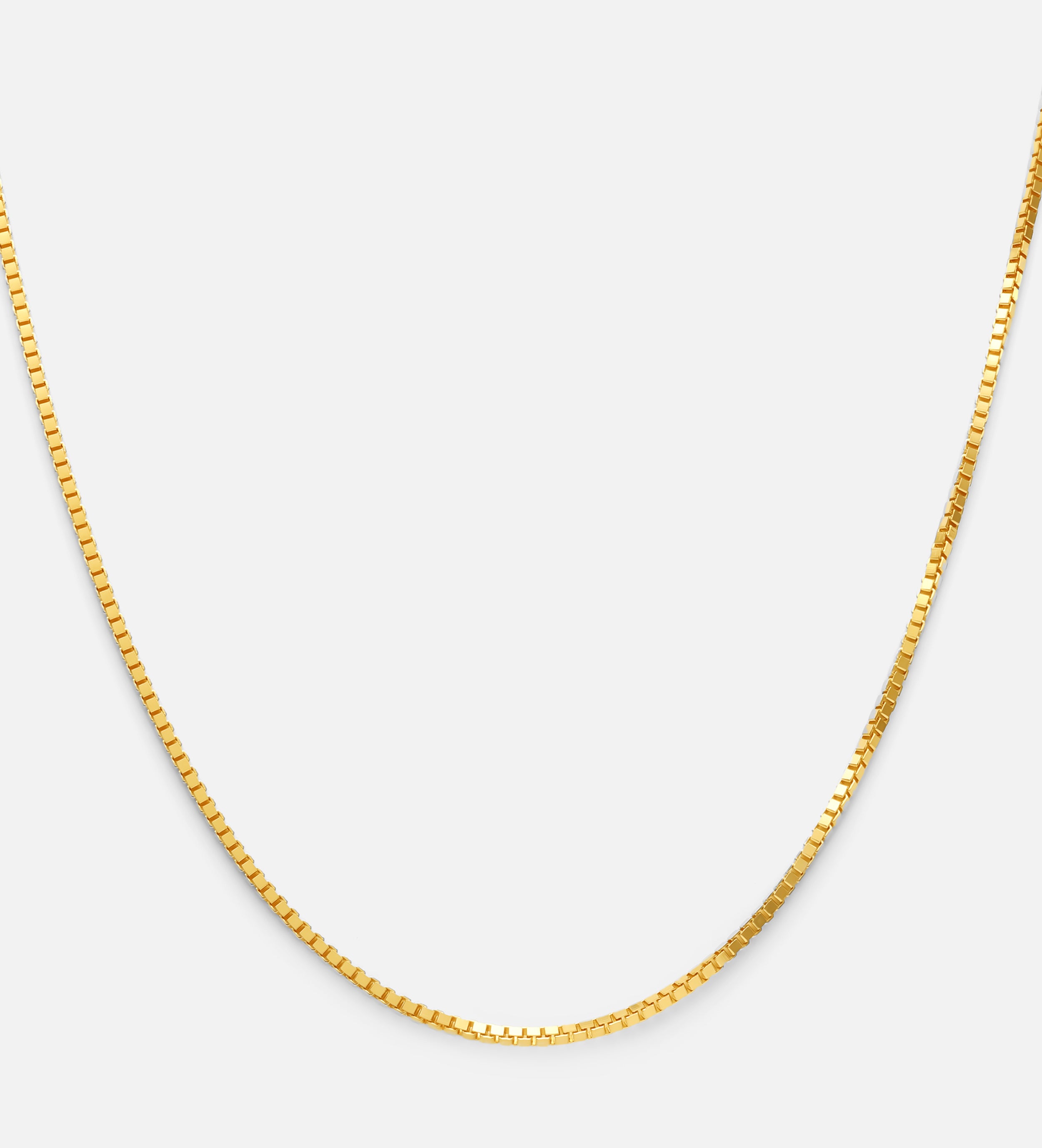 Box Chain Necklace in 18k Gold Plating on 925 Silver - Ash & Harry