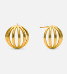 Caged Stud Earrings in 18k Gold Plating on 925 Silver - Ash & Harry