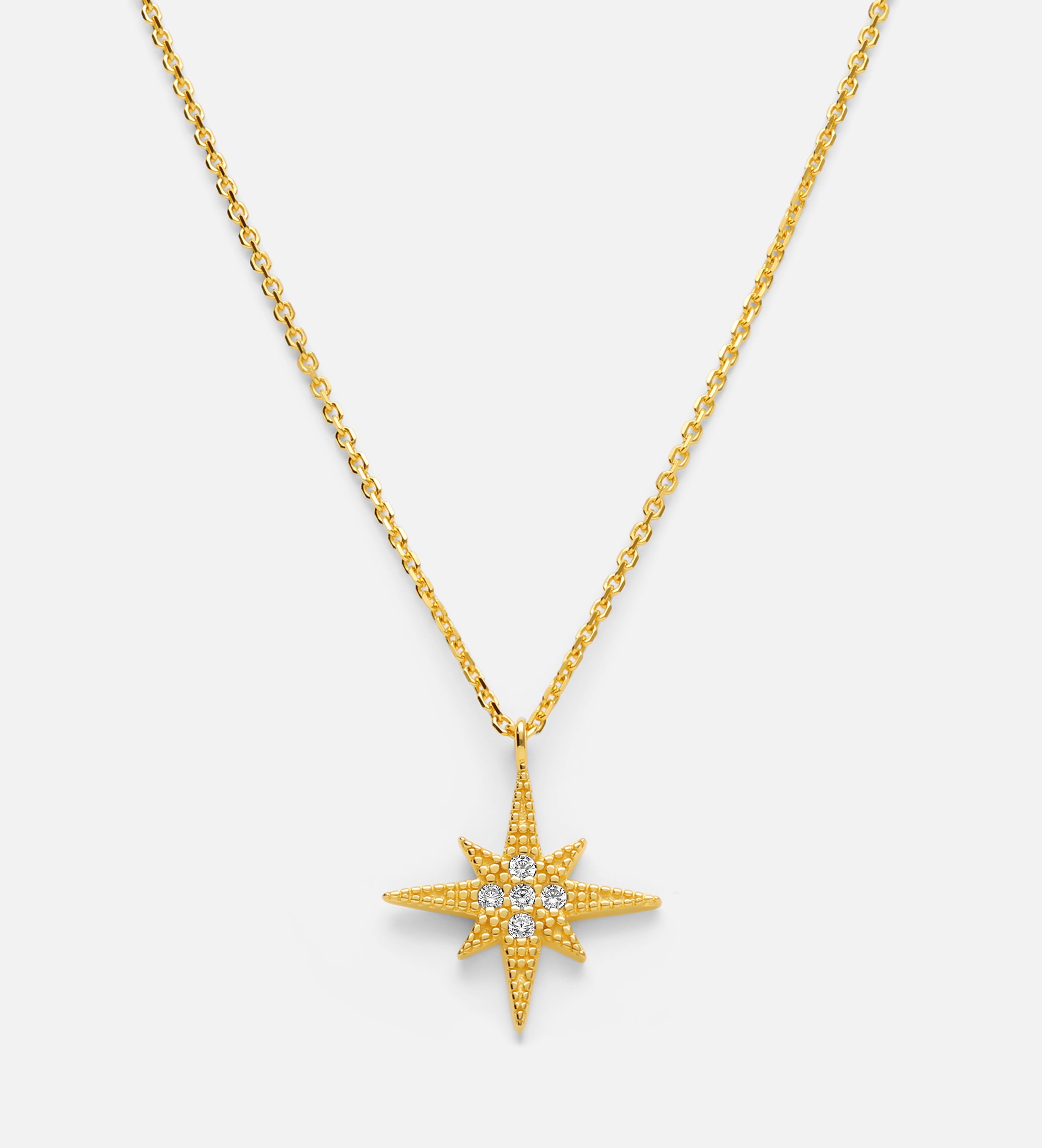 Celeste Starburst Necklace in 18k Gold Plating on 925 Silver - Ash & Harry