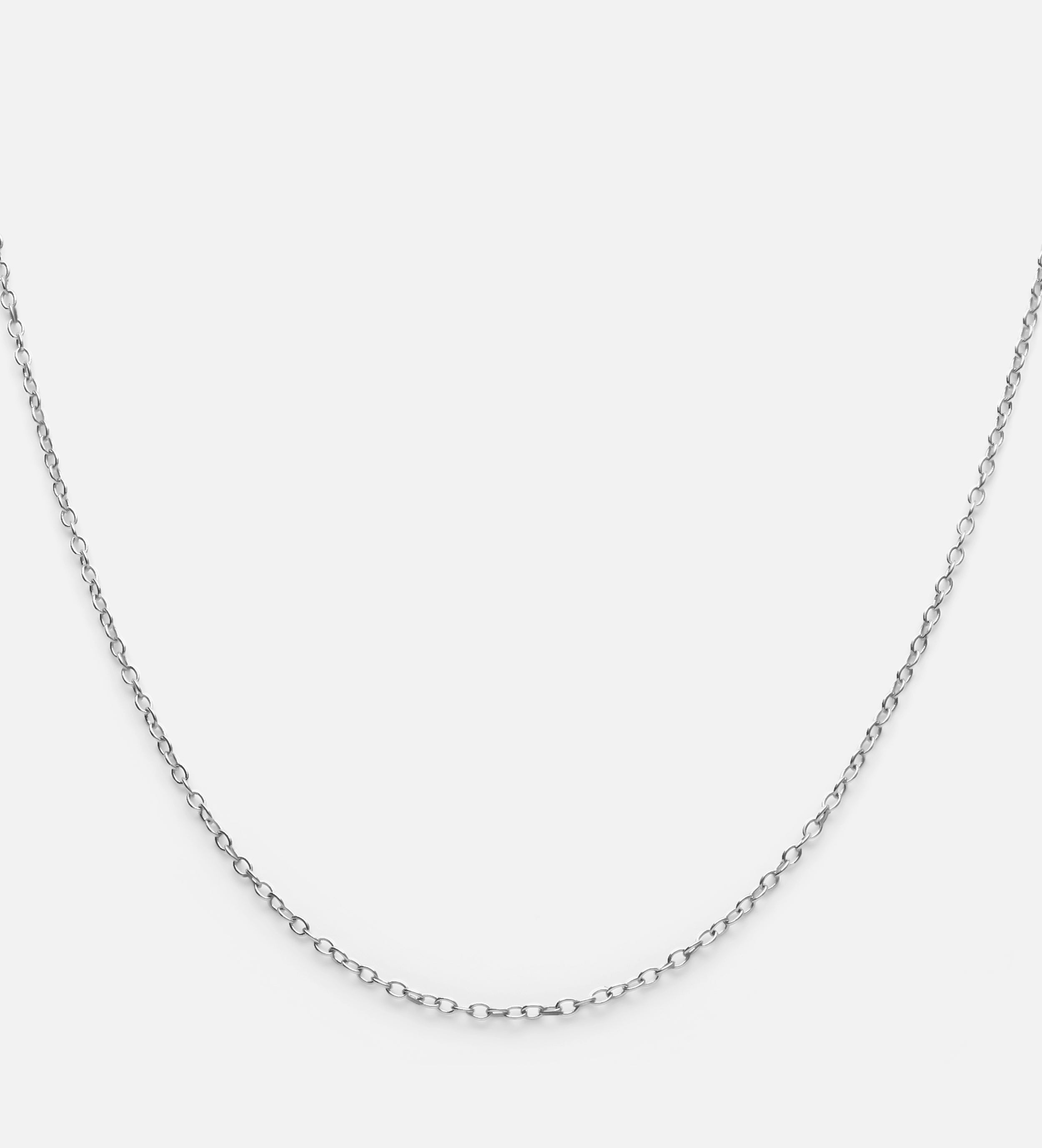 Chain Necklace in Rhodium Plating on 925 Silver - Ash & Harry