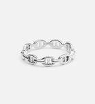 Chained Ring in Rhodium Plating on 925 Silver - Ash & Harry