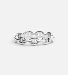 Chained Ring in Rhodium Plating on 925 Silver - Ash & Harry
