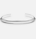 Classic Ridged Cuff Bracelet in Rhodium Plating on 925 Silver - Ash & Harry