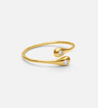 Dew Drops Open Ring in 18k Gold Plating on 925 Silver - Ash & Harry