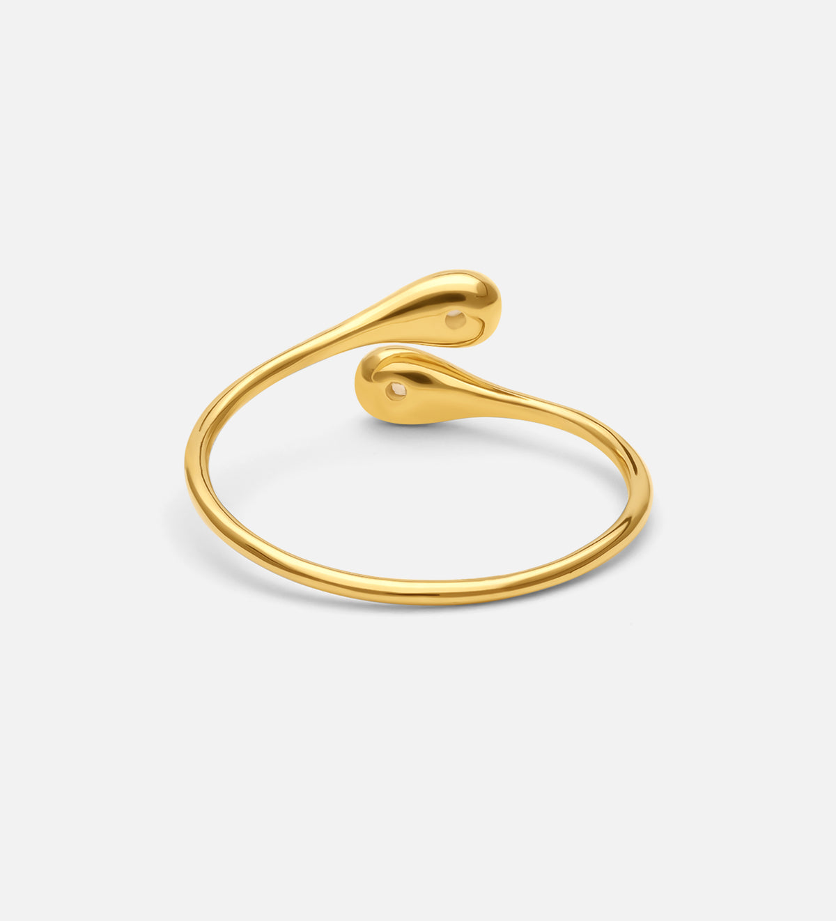 Dew Drops Open Ring in 18k Gold Plating on 925 Silver - Ash & Harry