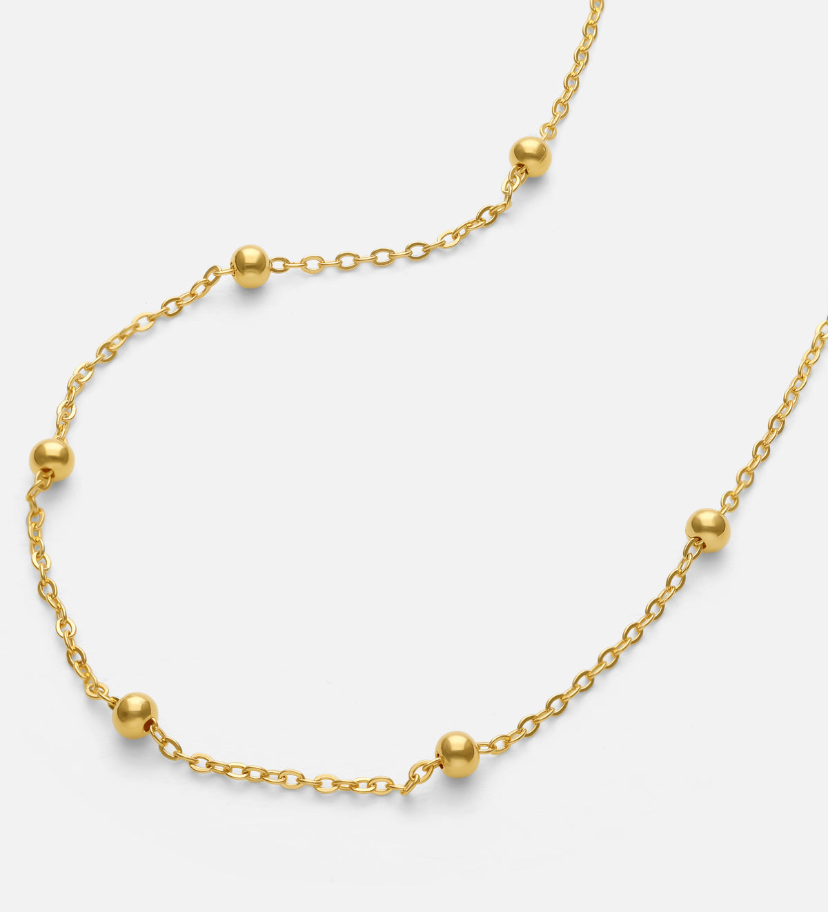 Dotted Chain Necklace in 18k Gold Plating on 925 Silver - Ash & Harry