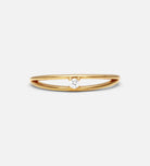 Double Band Solitaire Ring in 18k Gold Plating on 925 Silver - Ash & Harry