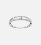Double Band Solitaire Ring in Rhodium Plating on 925 Silver - Ash & Harry