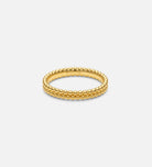Double Beaded Stacker Ring in 18k Gold Plating on 925 Silver - Ash & Harry