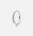 Double Beaded Stacker Ring in Rhodium Plating on 925 Silver - Ash & Harry