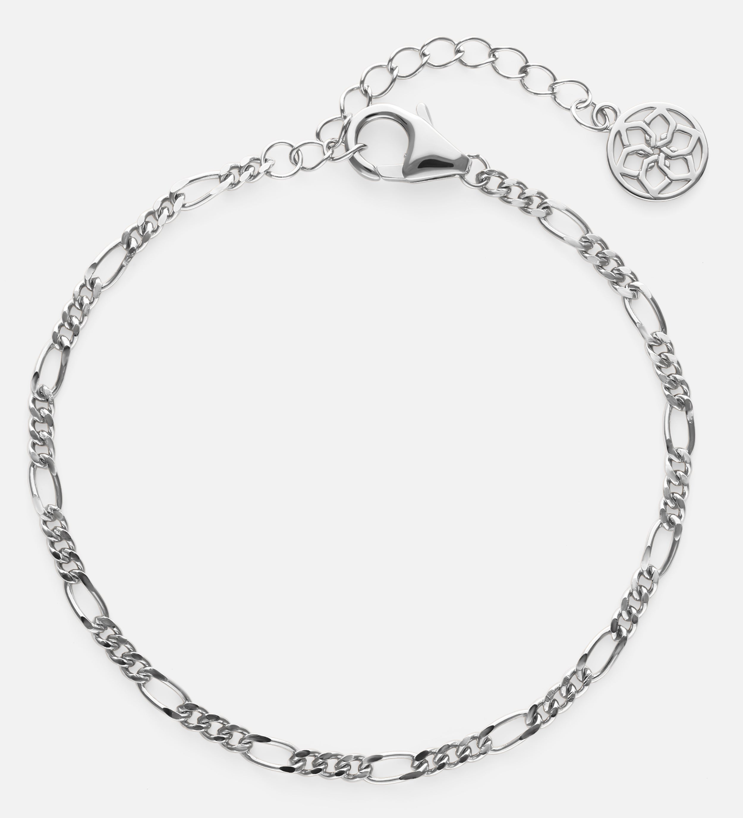 Figaro Bracelet in Rhodium Plating on 925 Silver - Ash & Harry