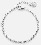 Flat Beaded Bracelet in Rhodium Plating on 925 Silver - Ash & Harry