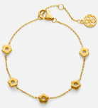 Flower Interval Chain Bracelet in 18k Gold Plating on 925 Silver - Ash & Harry